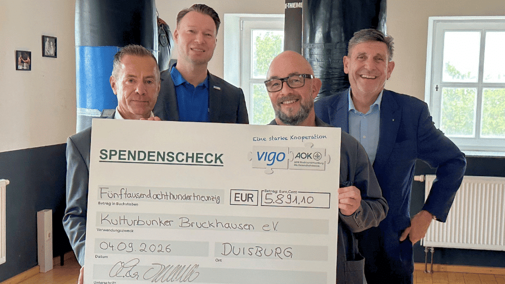 vigo-CHARITY: 5.891,10 Euro für den Kulturbunker Bruckhausen
