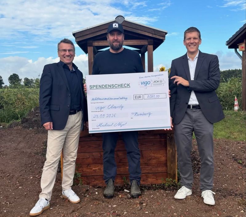 vigo-CHARITY: 8.081,50 Euro für das Projekt greenkids Neuengamme